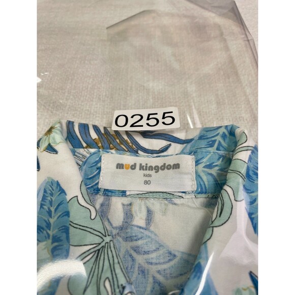 Boys Hawaiian Floral Button Down Shirt 12-18 Months Mud Kingdom Short Sleeve - Picture 8 of 8